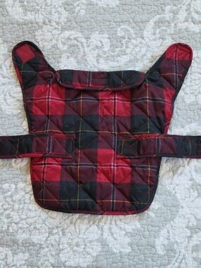 Quilted Dog Jacket. Cover with Adjustable Straps
